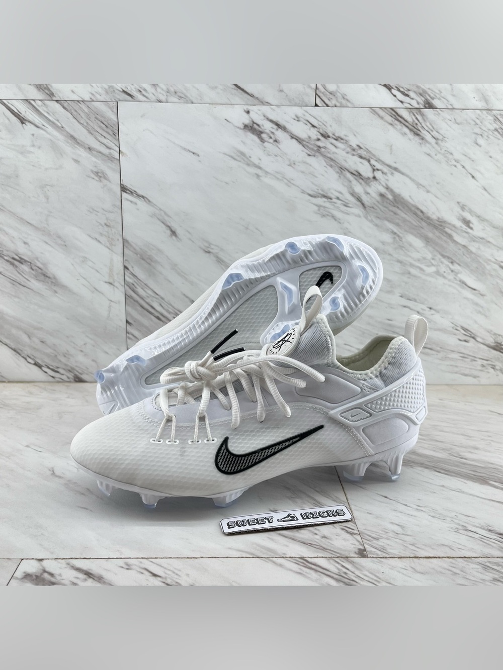Nike Huarache 9 Elite Low LAX Lacrosse Cleats White Men's